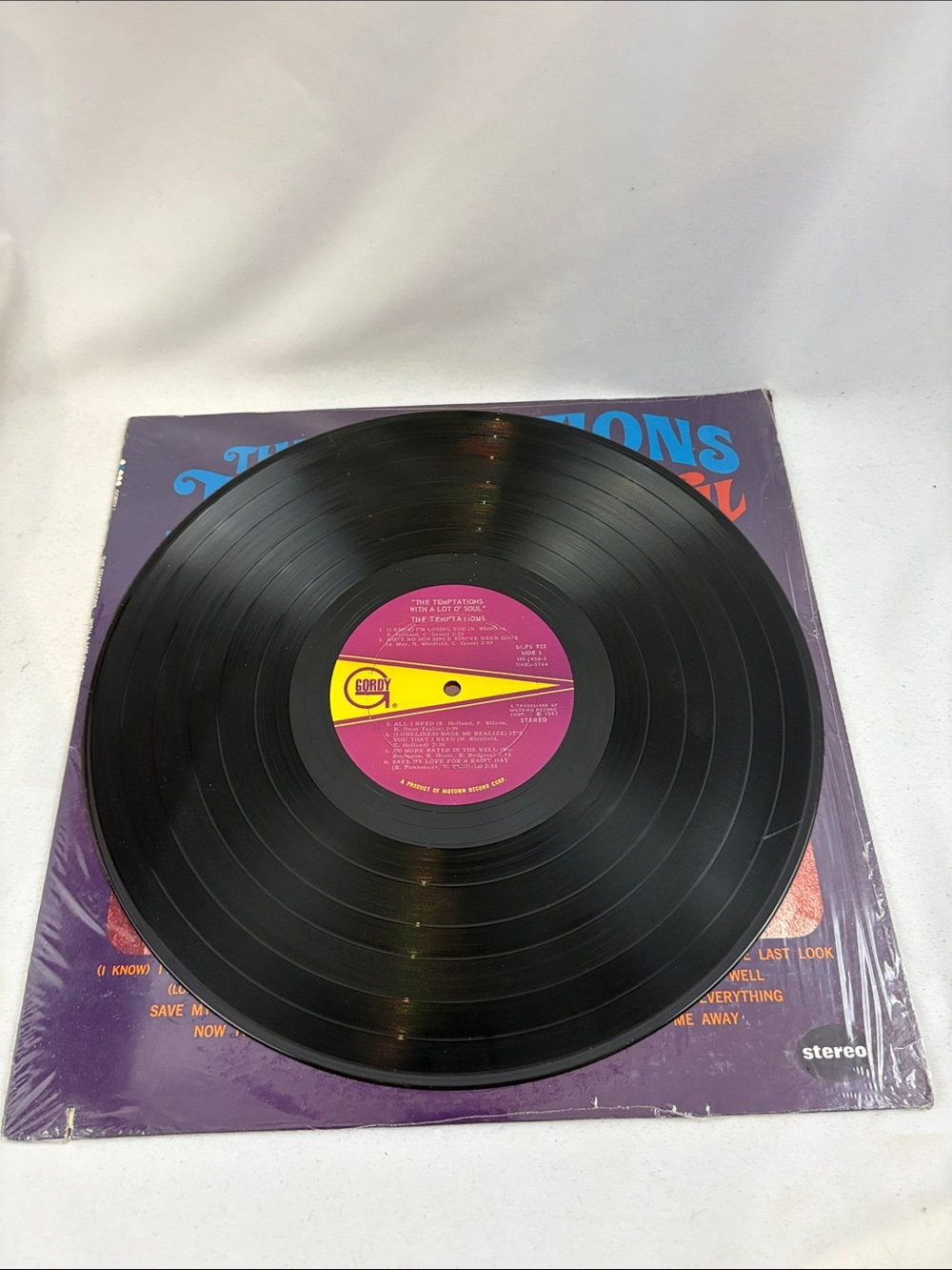 The Temptations With A Lot O' Soul Vinyl Lp '67 Record Motown Gordy - Picture 5 of 6